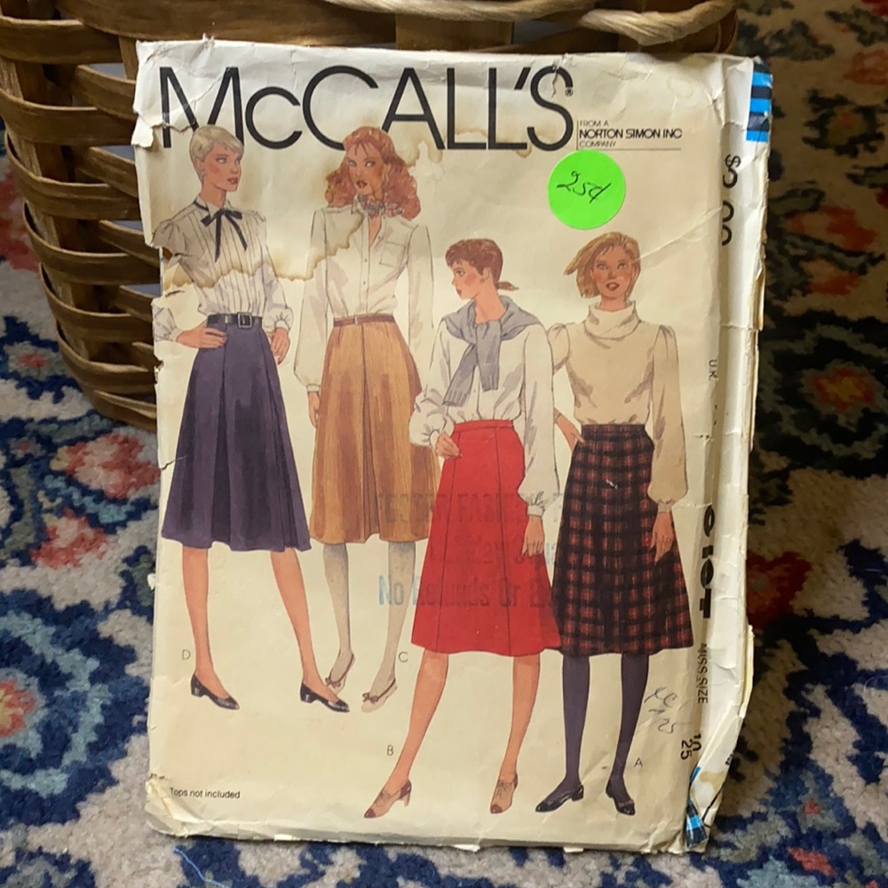 Size 10 McCall’s pattern 8197 skirt